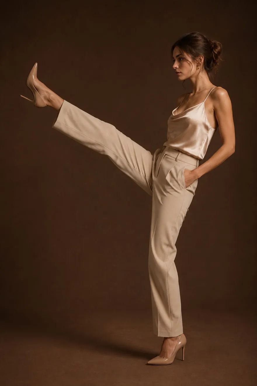 The persona in a dynamic leg extension