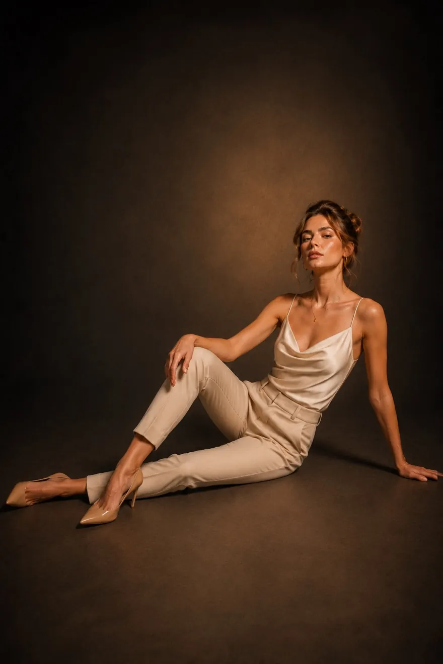 The persona seated on the floor